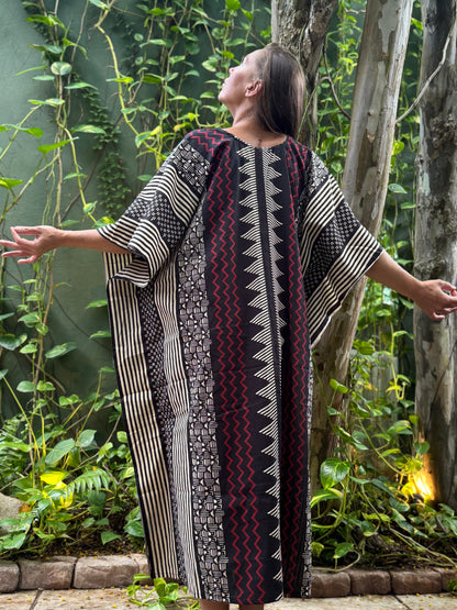Ember Path Caftan | Red • Black • Earth
