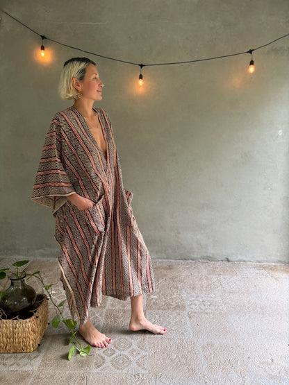 Ancestral Roots | Handblock Cotton Caftan