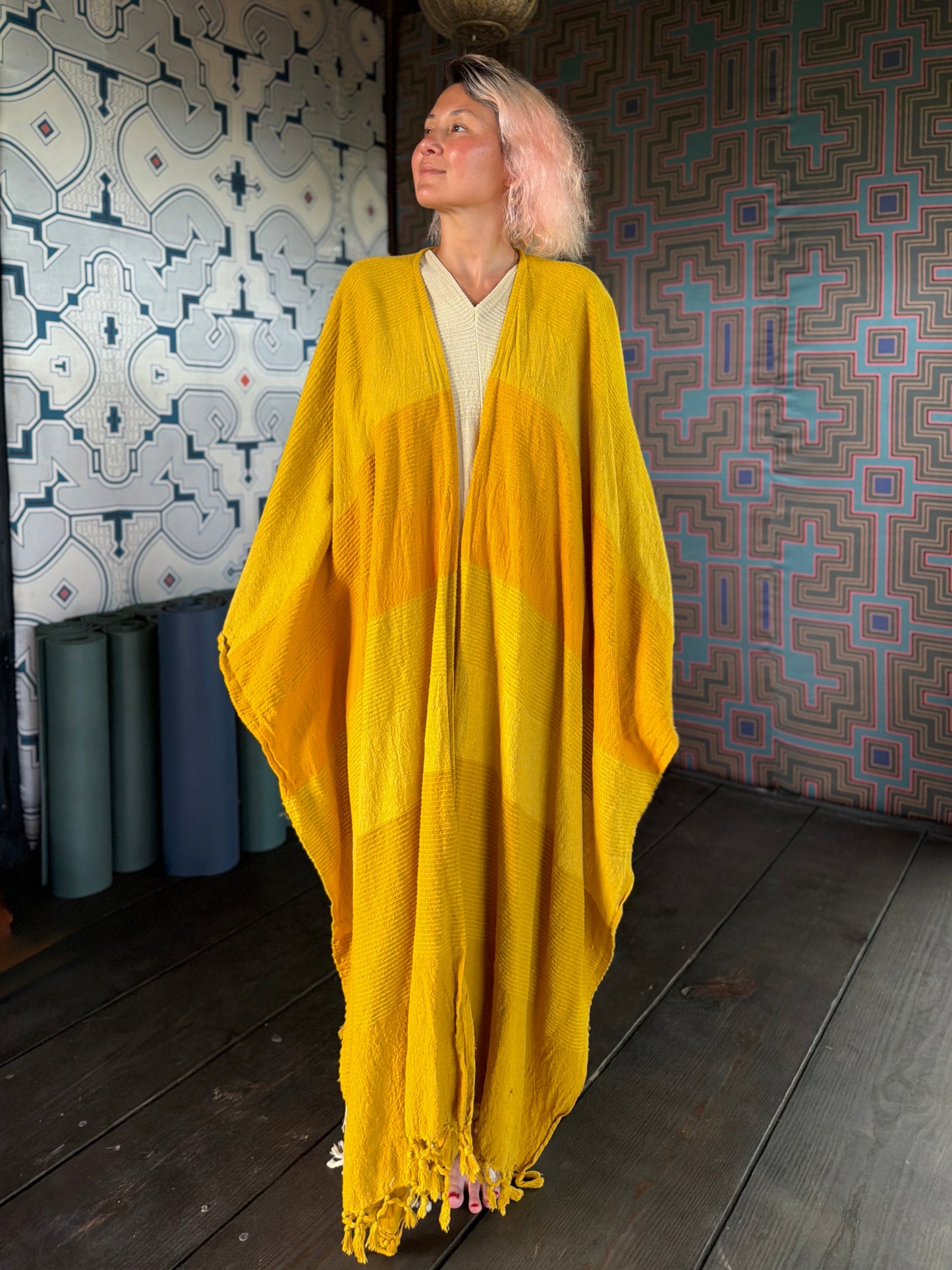 Jewel Yellow | Handwoven Poncho | Her