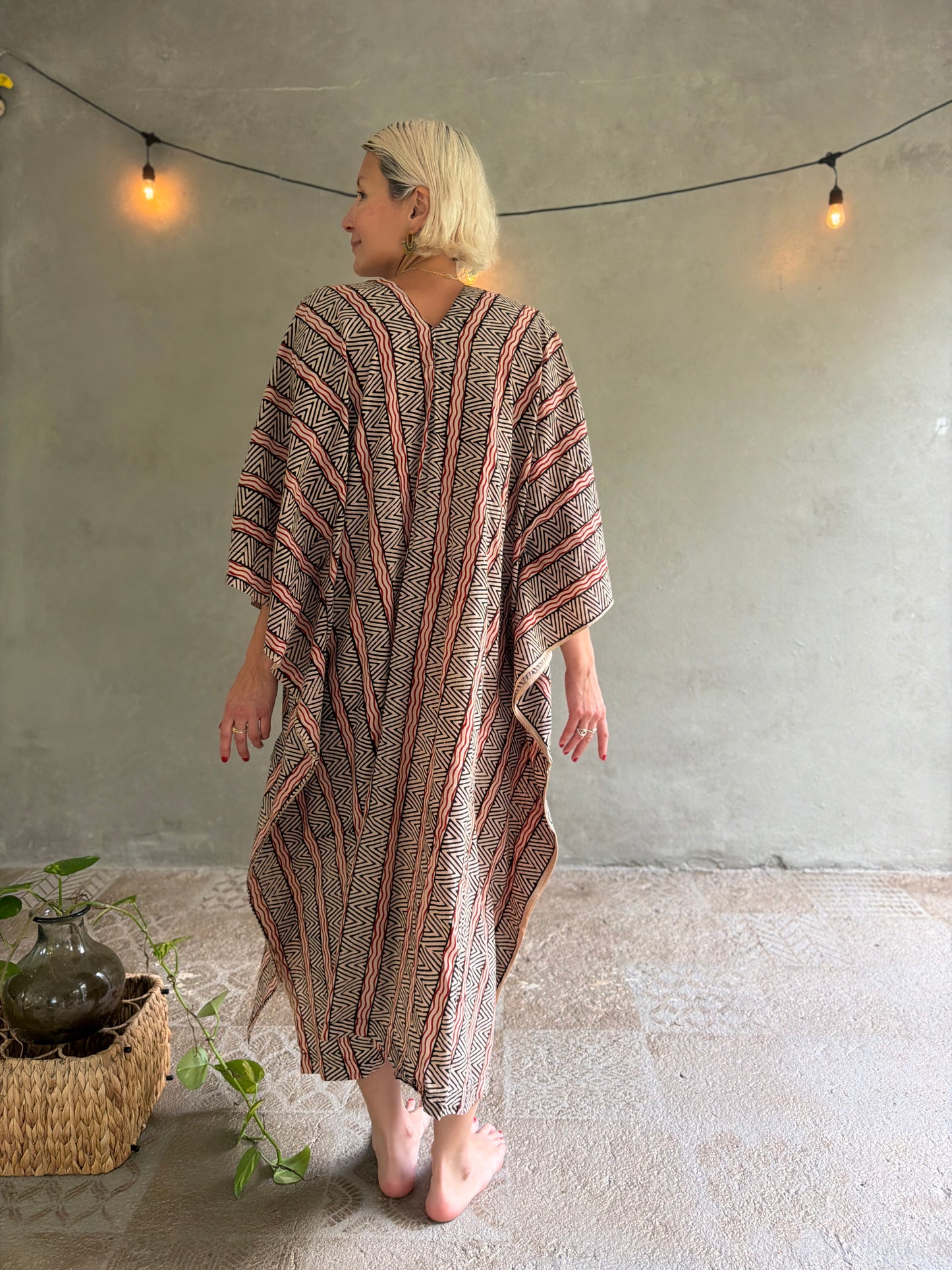 Ancestral Roots | Handblock Cotton Caftan