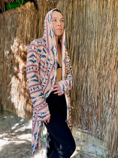 glorka tribal print knit cardigan