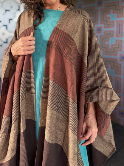 Mud | Handwoven Poncho | Her