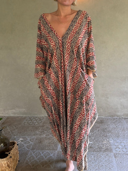 Eternal | Handblock Cotton Caftan