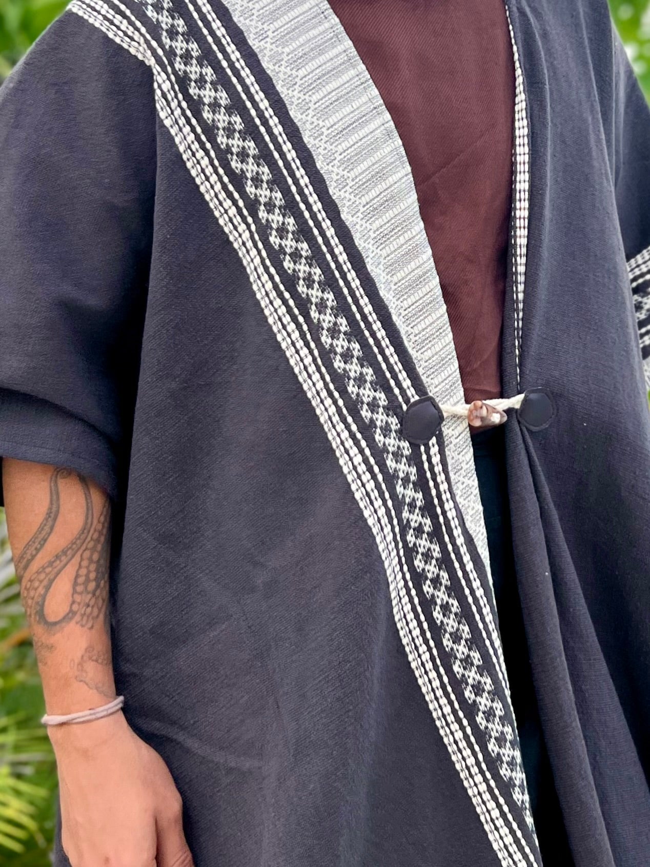 Glorka handwoven mens poncho