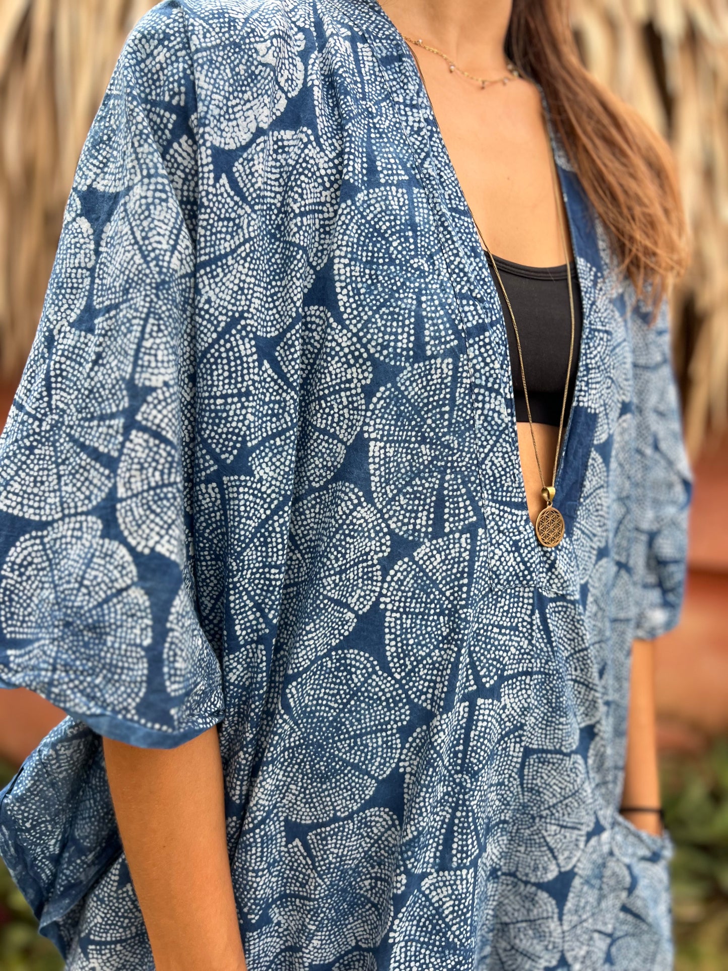 Tree Rings | Handblock Cotton Caftan