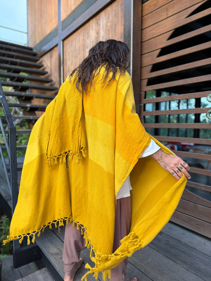 Jewel Yellow | Handwoven Poncho | Him