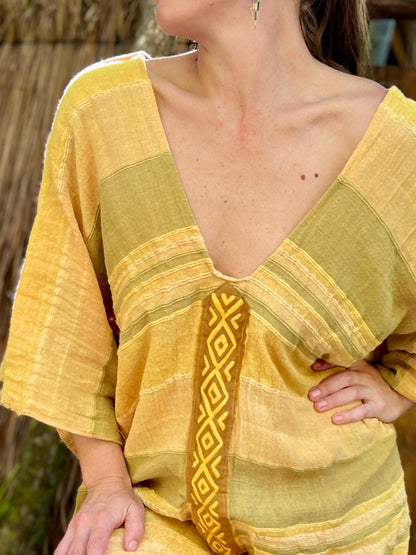 Sunrise | Kuna embroidered Caftan