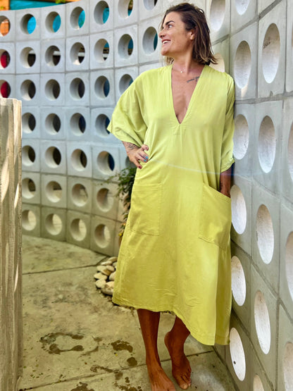 Pistachio Tone | 100% Cotton Caftan