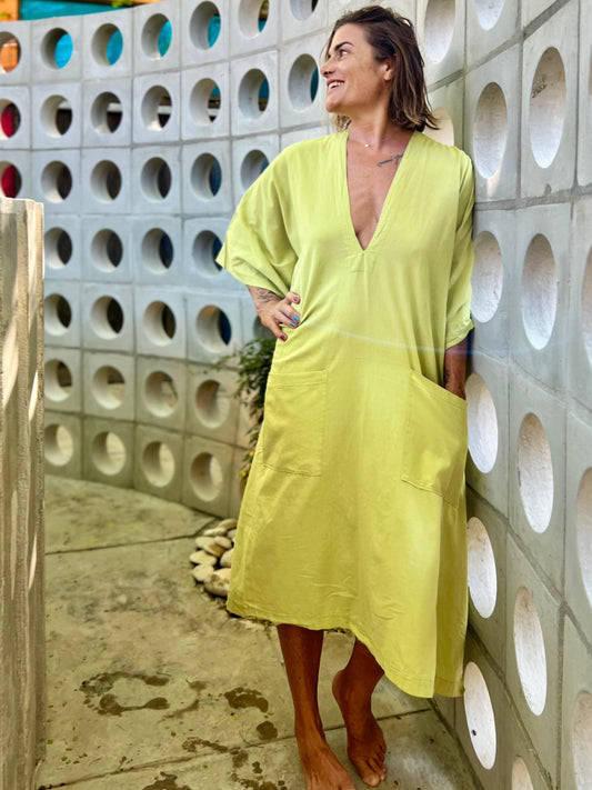 Pistachio Tone | 100% Cotton Caftan