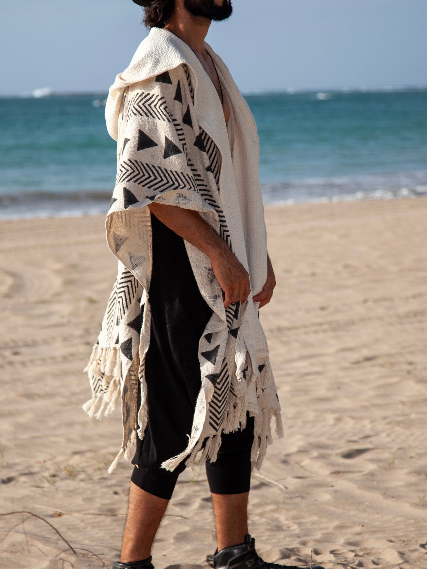 Snow Path | Handwoven Poncho | Him