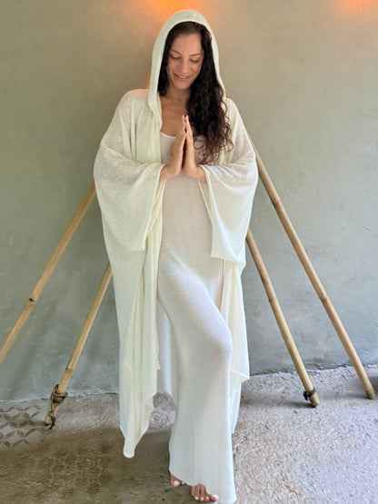 White Sage | Hooded Kimono