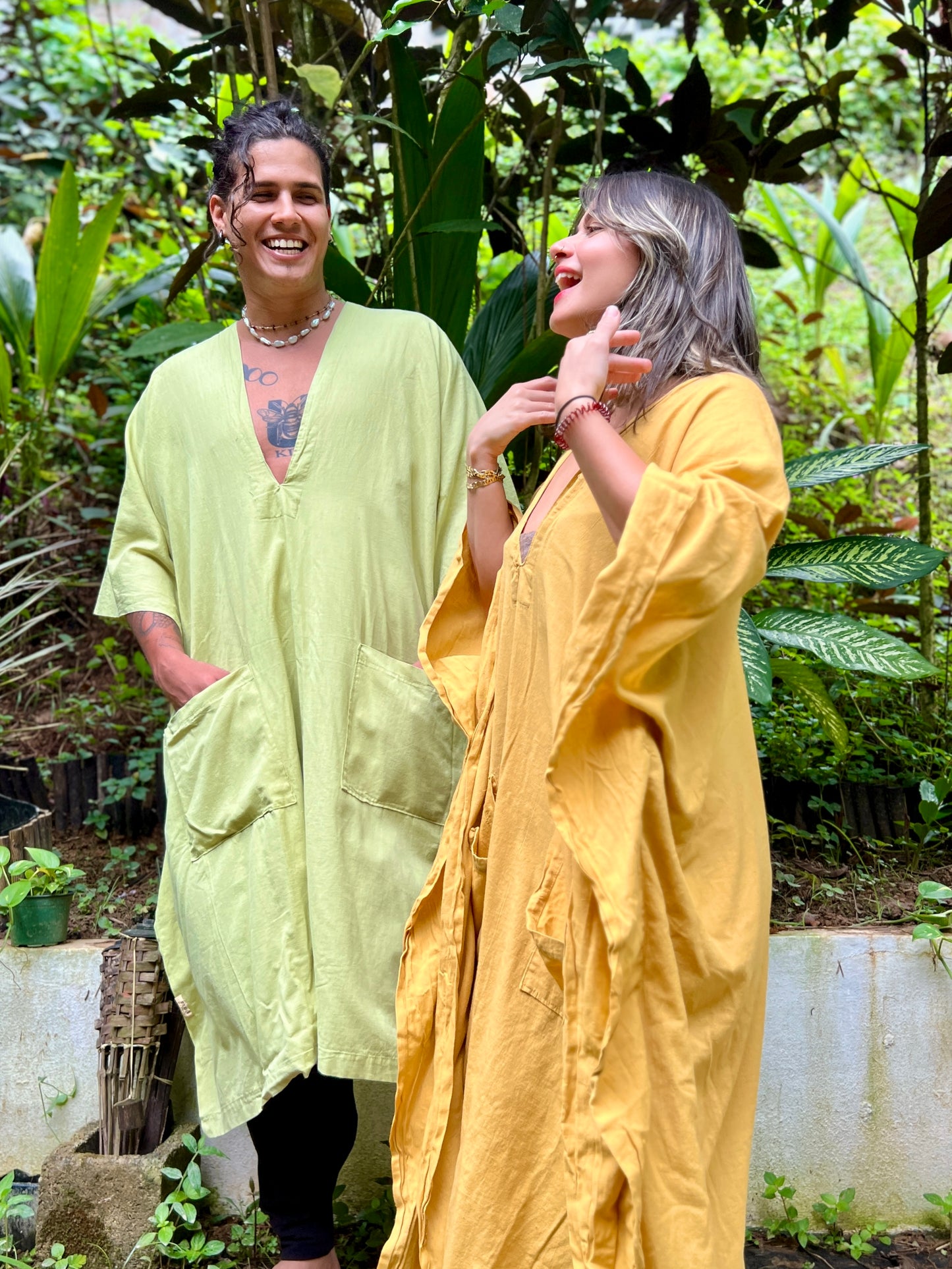 Pistachio Tone | 100% Cotton Caftan | Him