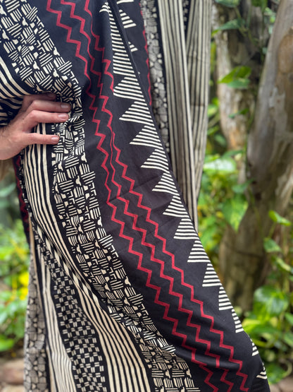 Ember Path Caftan | Red • Black • Earth