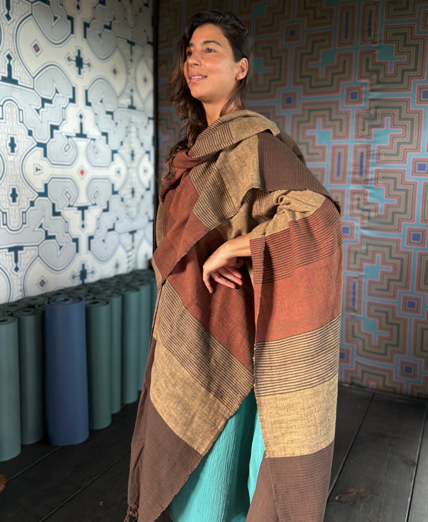 Mud | Handwoven Poncho | Her