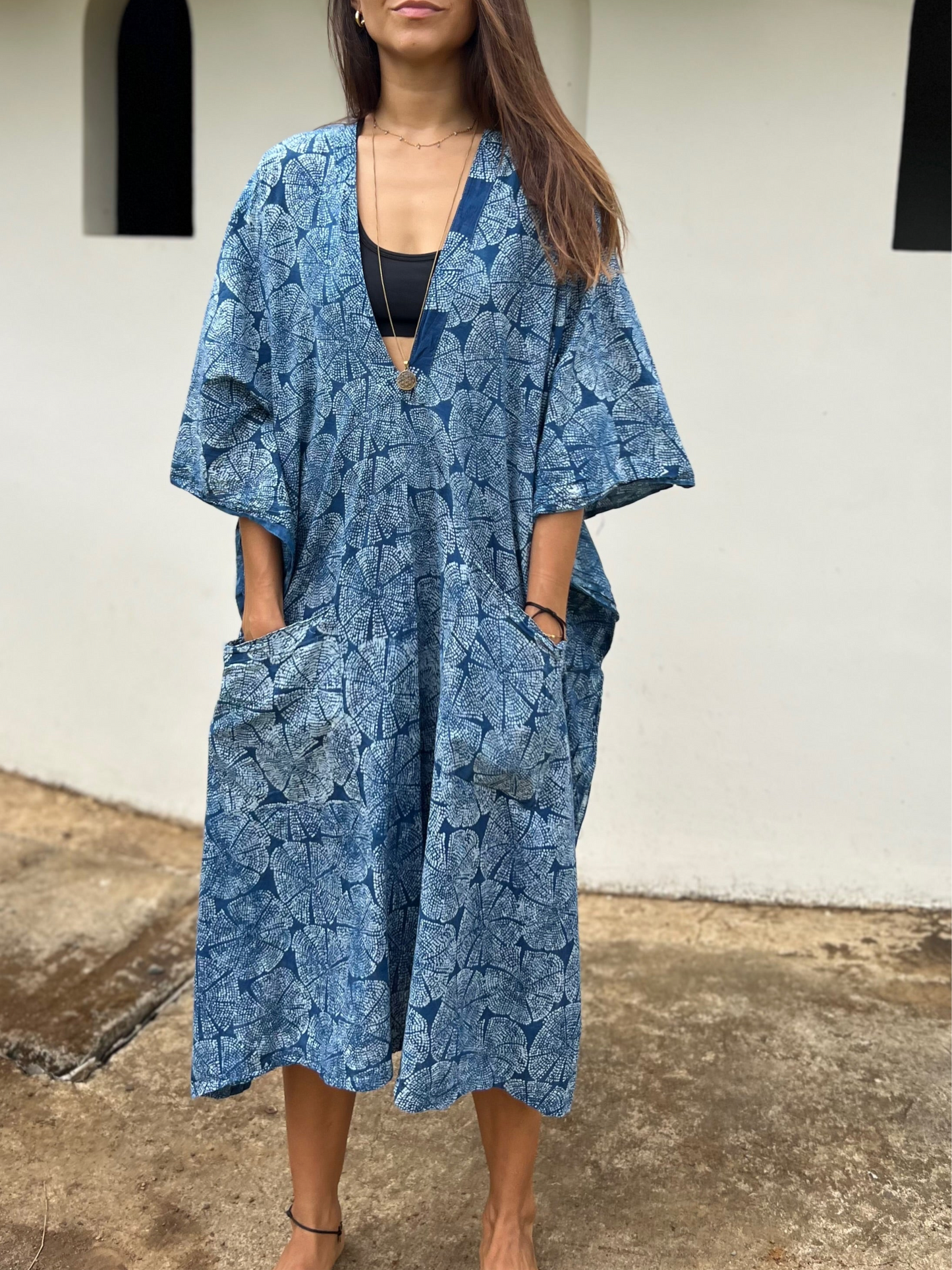 Tree Rings | Handblock Cotton Caftan