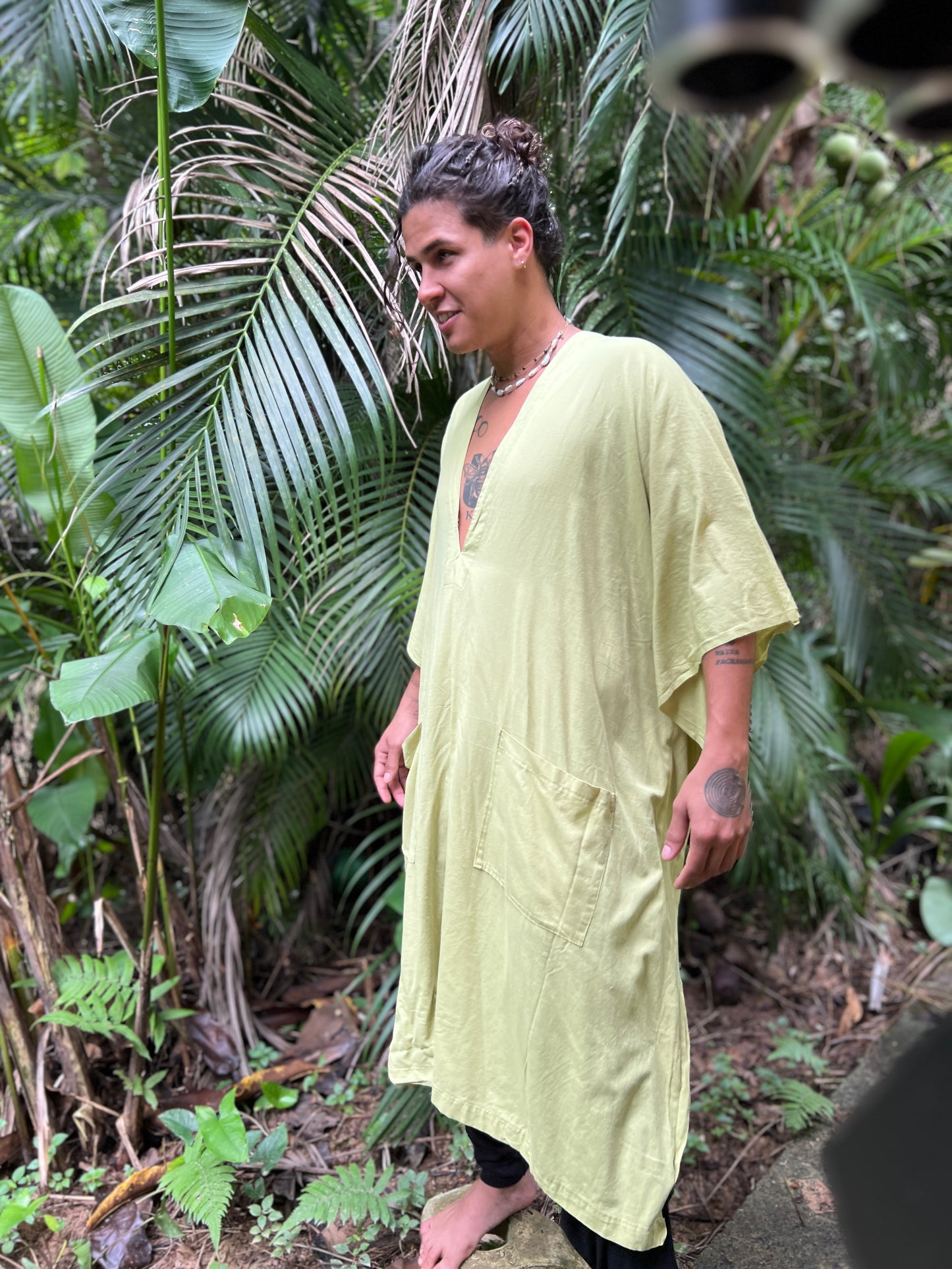 Pistachio Tone | 100% Cotton Caftan | Him