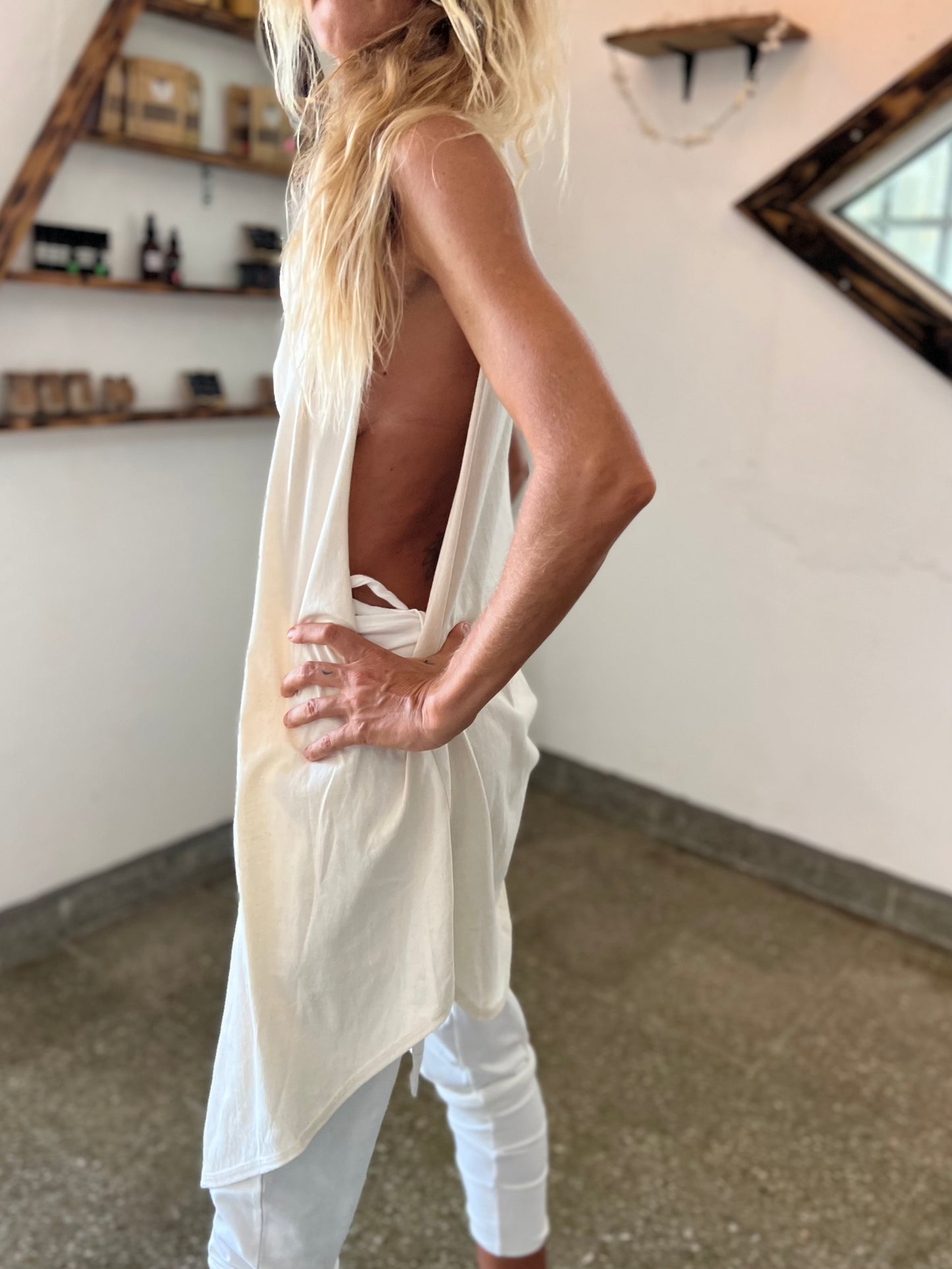 Ivory Sleeveless Top by Glorka