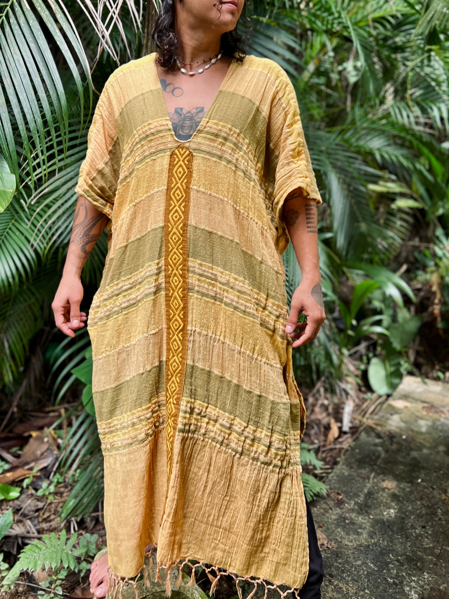 Sunrise | Kuna embroidered Caftan | Him