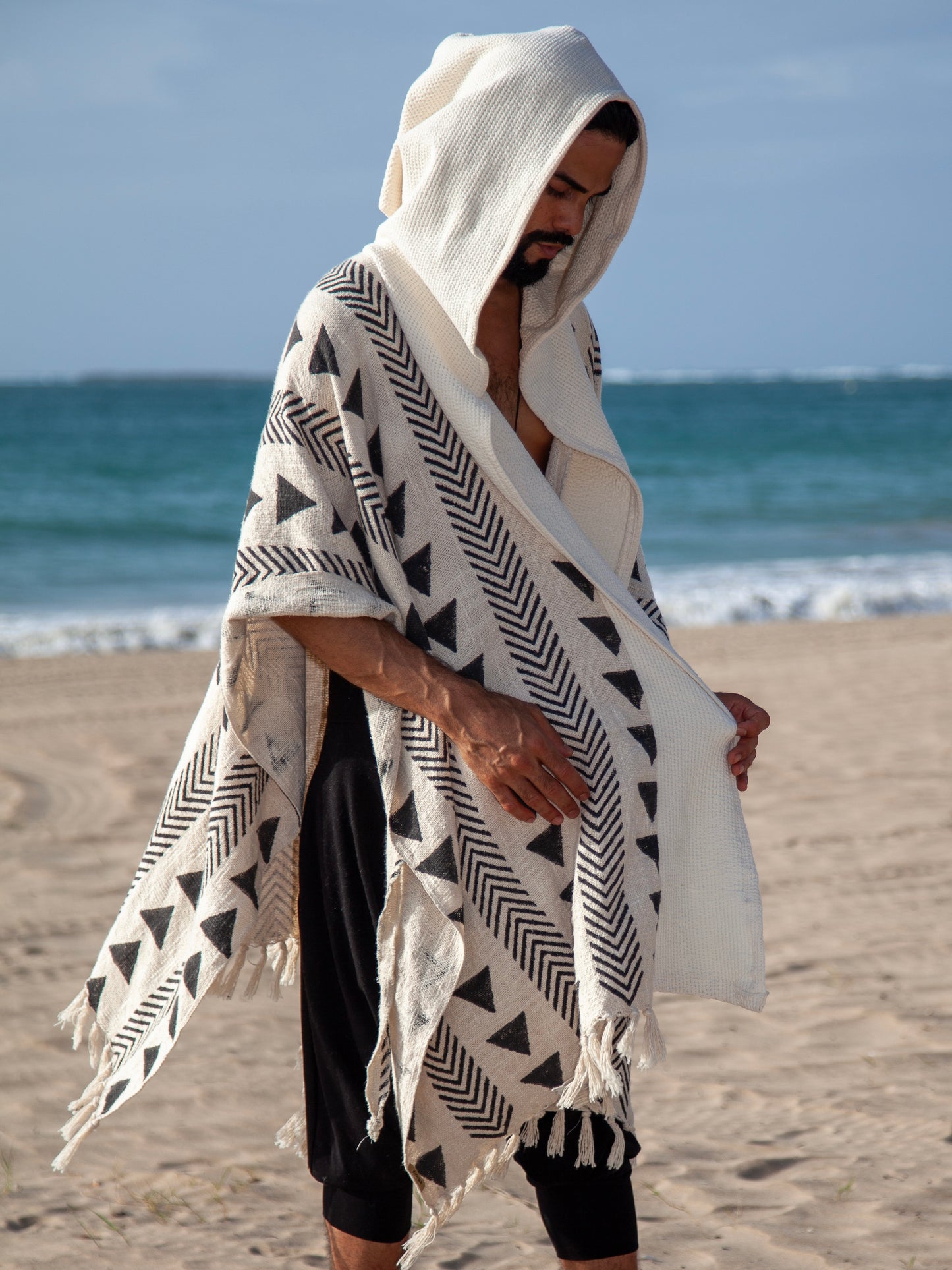 Snow Path | Handwoven Poncho | Him