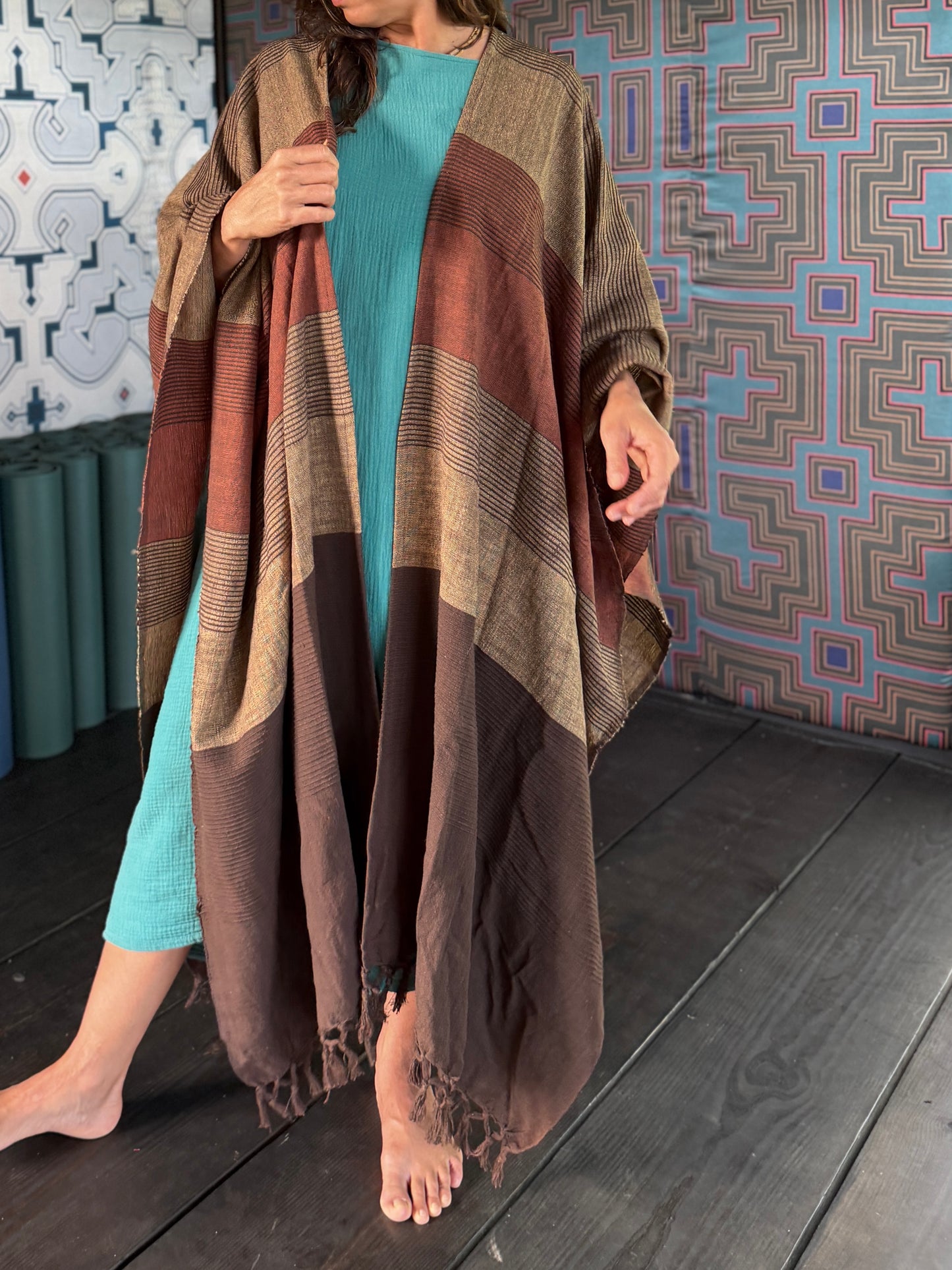 Mud | Handwoven Poncho | Her