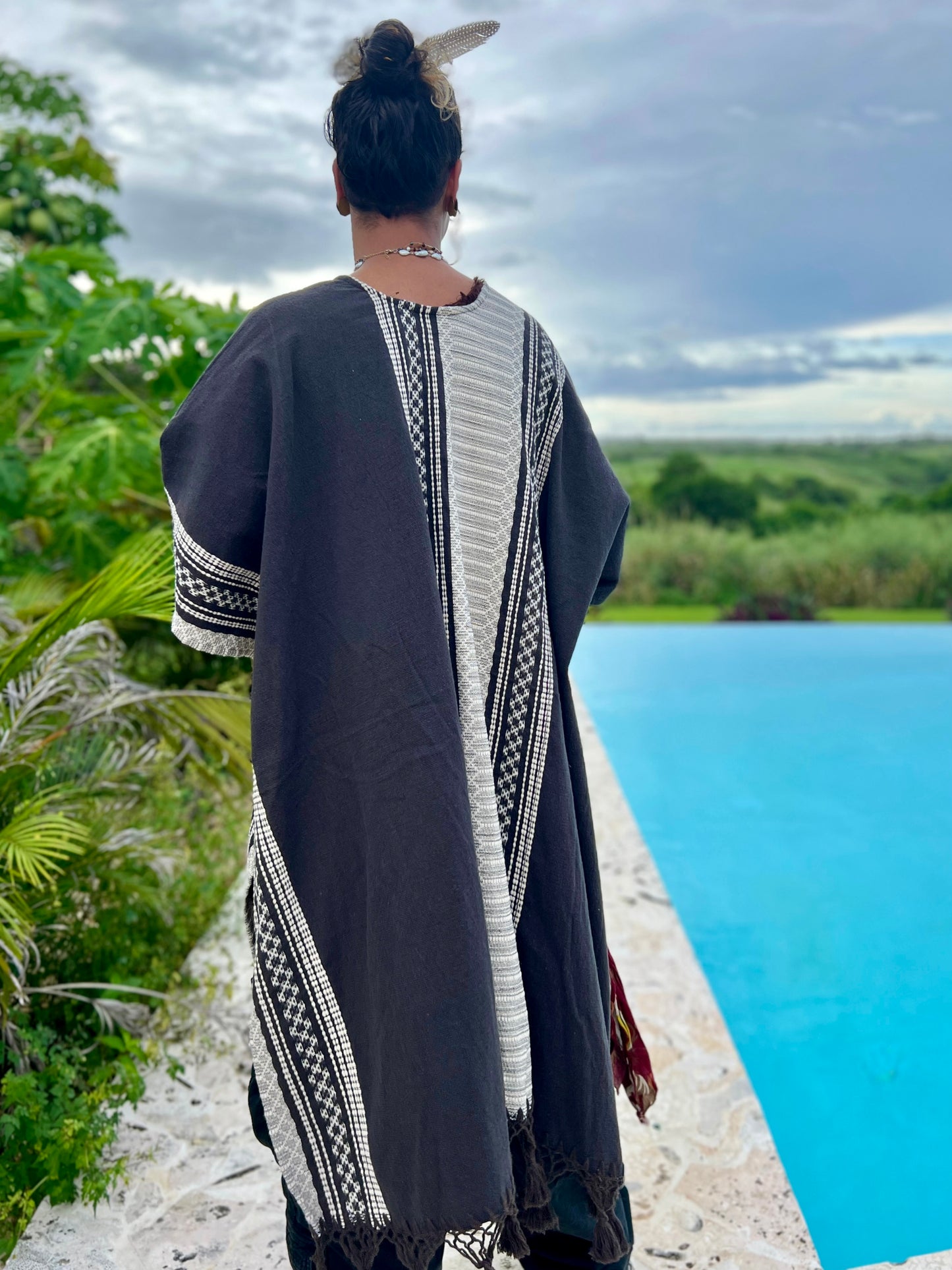 Glorka handwoven mens poncho