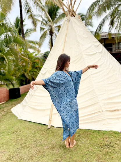 Tree Rings | Handblock Cotton Caftan