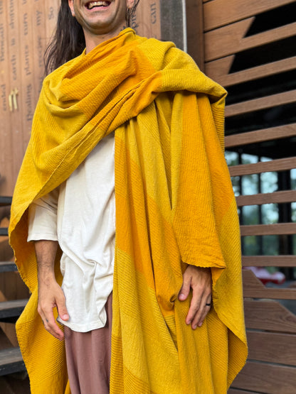 Jewel Yellow | Handwoven Poncho | Him