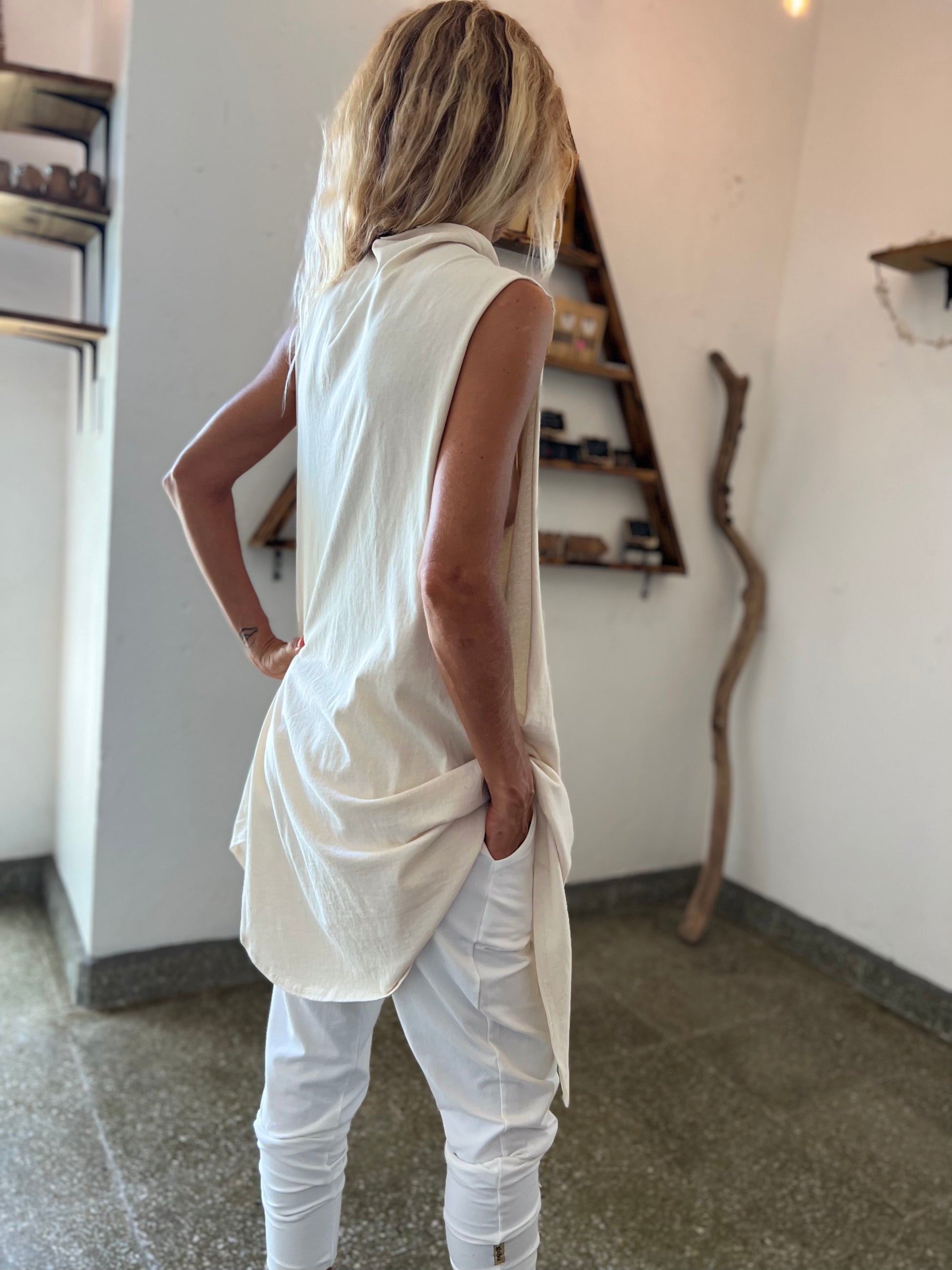Ivory Sleeveless Top by Glorka