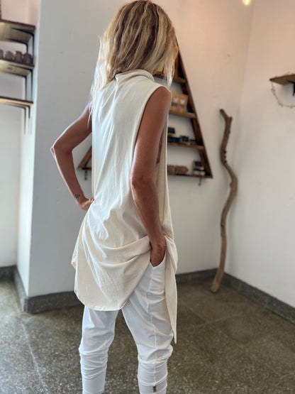 Ivory Sleeveless Top by Glorka