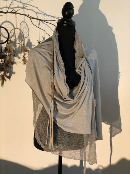 Lunara Desert Scarf | Stone Gray