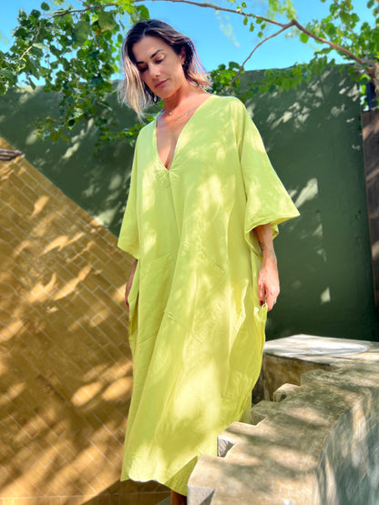 Pistachio Tone | 100% Cotton Caftan