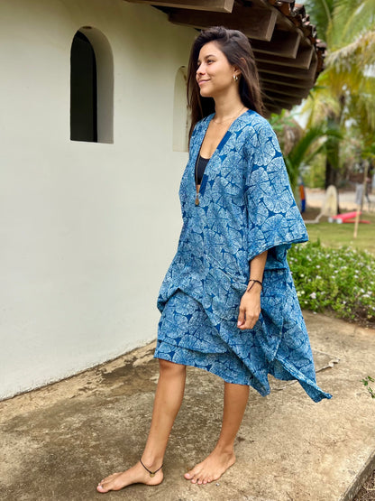 Tree Rings | Handblock Cotton Caftan