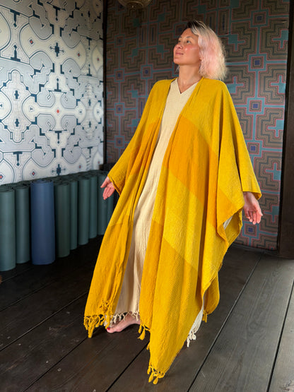 Jewel Yellow | Handwoven Poncho | Her