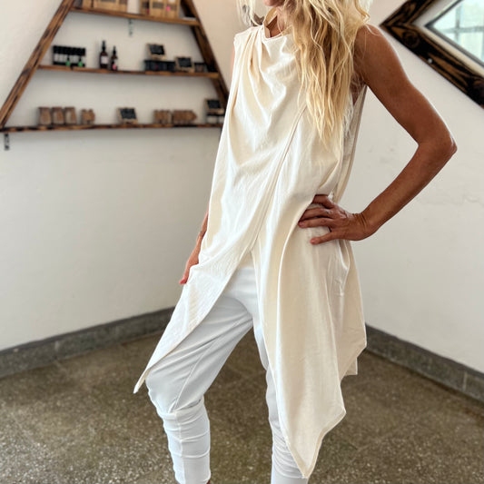 Ivory Sleeveless Top by Glorka