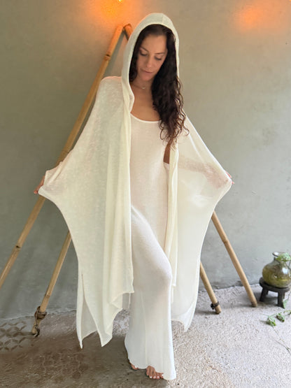 White Sage | Hooded Kimono