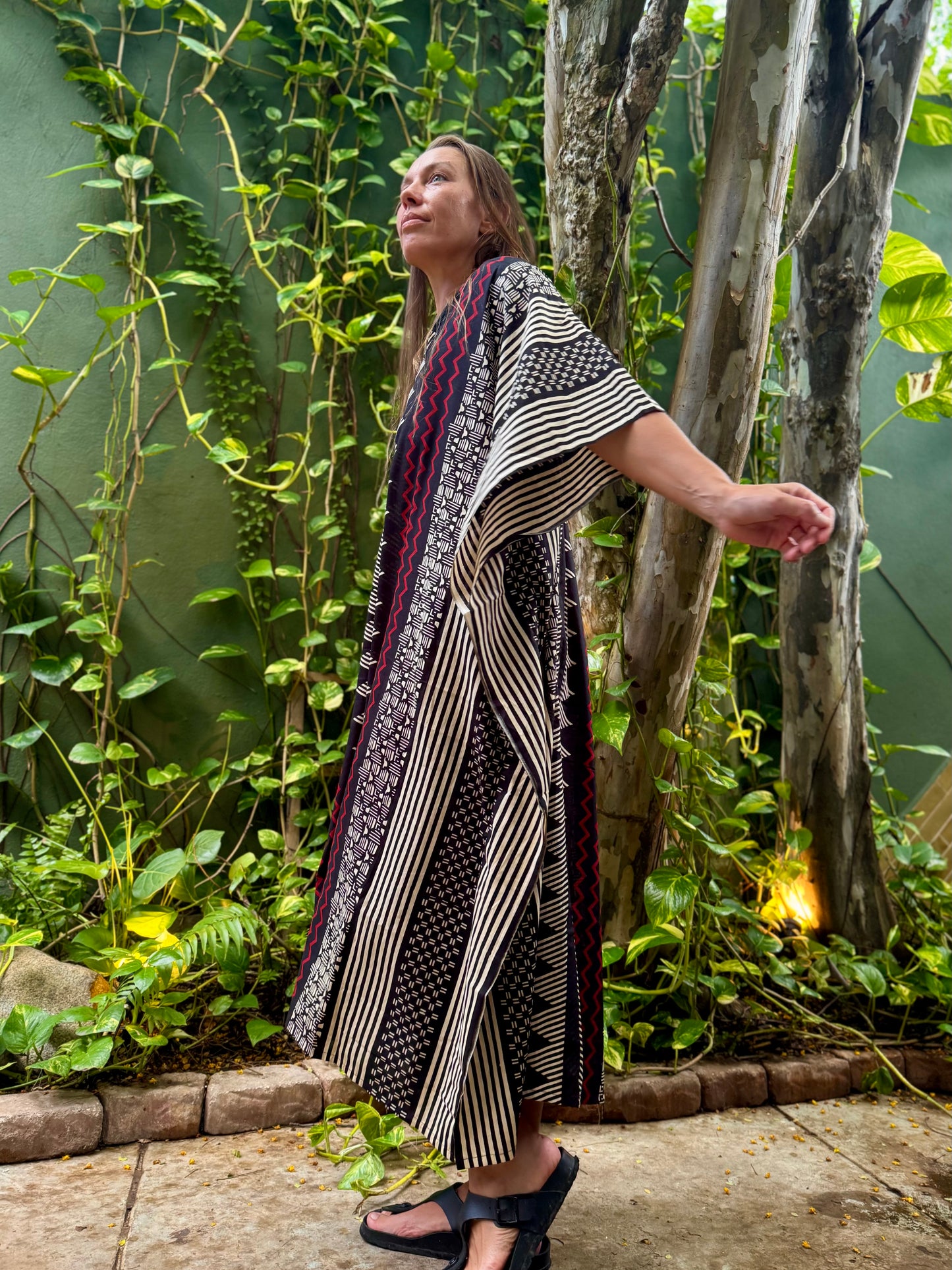 Ember Path Caftan | Red • Black • Earth