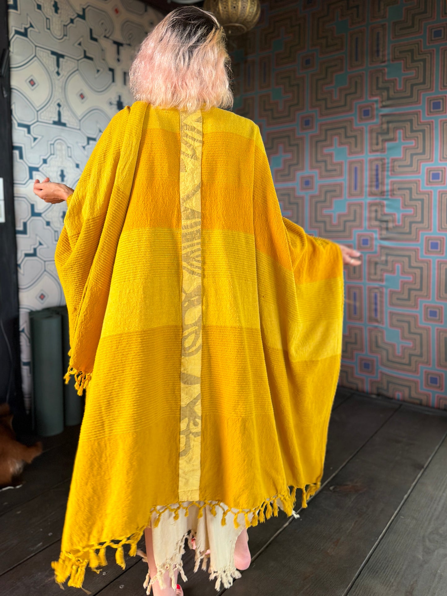 Jewel Yellow | Handwoven Poncho | Her