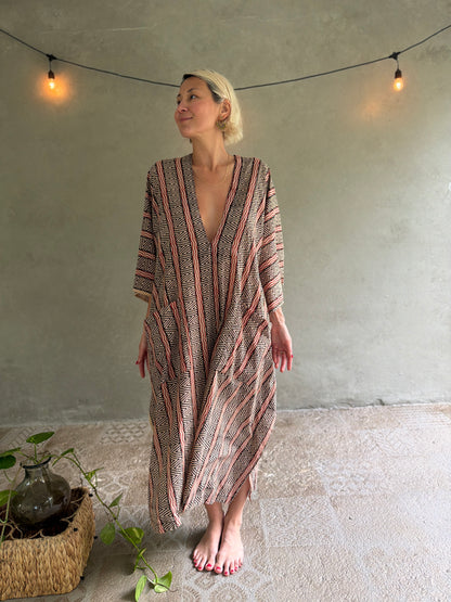Ancestral Roots | Handblock Cotton Caftan