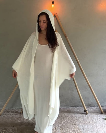 White Sage | Hooded Kimono