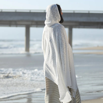 white shawl glorka white ceremony poncho